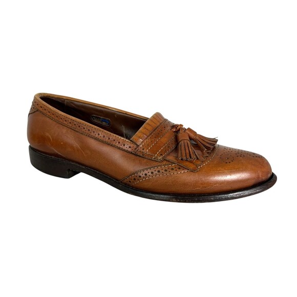 Allen Edmonds Bridgeton Brown Leather Slip-on Kiltie Tassel Loafer Shoes 10B